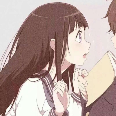 配对 一人一半 情侣头像动漫一男一女