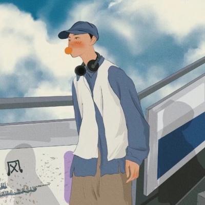 微信情侣头像一左一右漫画图片