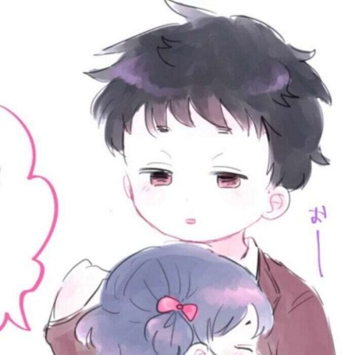 卡通小孩情侣头像,高清一左一右情侣头像小孩图片卡通