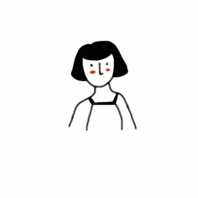 情侣头像极简线条,高清一男一女的黑白线条情侣头像简易图片