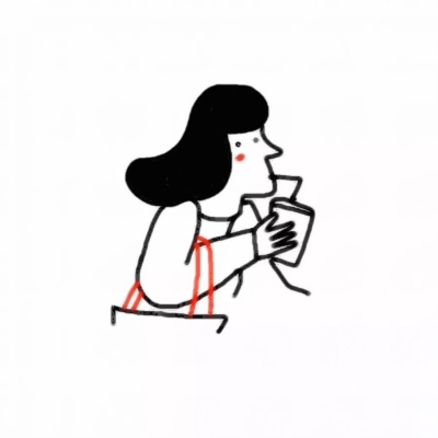 情侣头像极简线条,高清一男一女的黑白线条情侣头像简易图片
