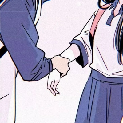 情头手绘漫画一左一右,高清手绘插图动漫情头一左一右