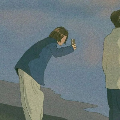 高清优质手绘日系漫画情侣头像图片