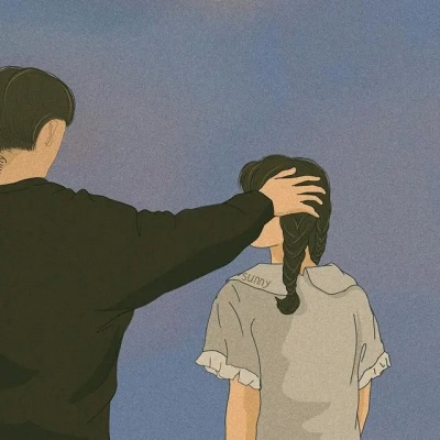 高清优质手绘日系漫画情侣头像图片