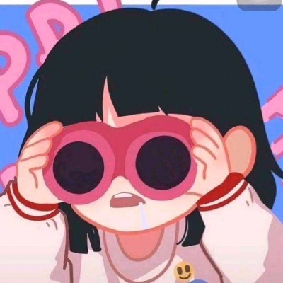 戴望远镜动漫情头一男一女图片