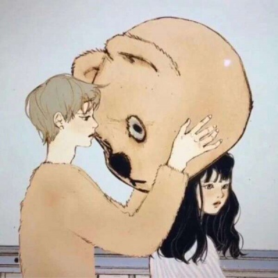 微信漫画情侣头像2张,高清好看的微信头像一对两个卡通图片