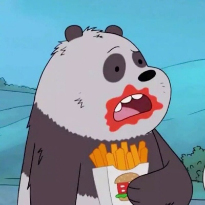 可爱动漫熊情头一左一右图片
