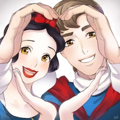 迪士尼系列情侣头像,高清王子公主两人一起情侣头像图片