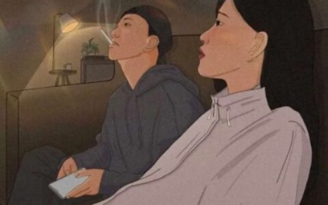 文艺手绘插画情头,高清一对两张的手绘文艺小清新情头图片