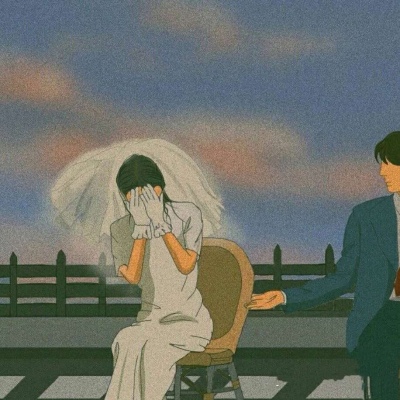 文艺手绘插画情头,高清一对两张的手绘文艺小清新情头图片