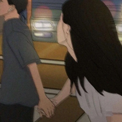 文艺手绘插画情头,高清一对两张的手绘文艺小清新情头图片