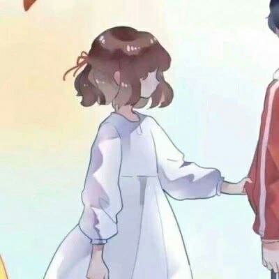 高清一对两张的动漫可爱情头头像图片 可爱情头像动漫