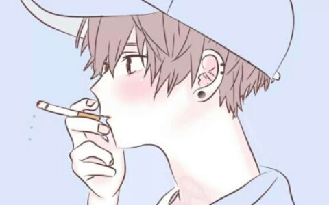 高清动漫情头一男一女高冷分开图片
