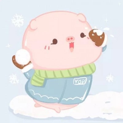 高清可爱的小猪情侣头像一男一女图片 情侣头像卡通猪