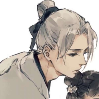 高清好看的古风情侣头像动漫左右各一张图片