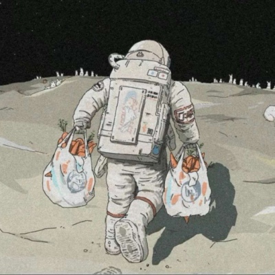 太空宇航员有点甜 宇宙情侣头像一对两张