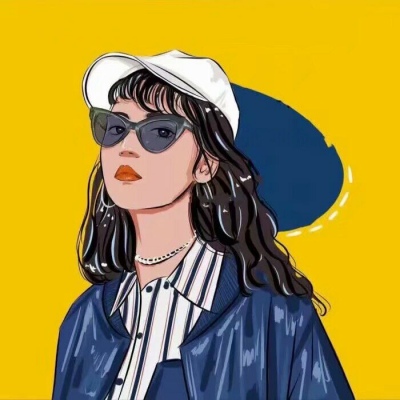 漫画嘻哈风情侣头像一男一女图片