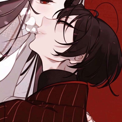 高清甜蜜的动漫情头亲吻一左一右图片 动漫男女亲吻头像