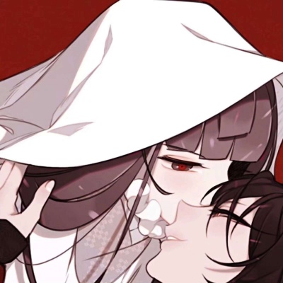 高清甜蜜的动漫情头亲吻一左一右图片 动漫男女亲吻头像