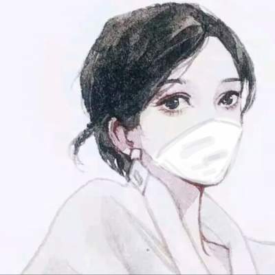 高清好看的动漫戴口罩情侣一对两张图片 动漫情头一男一女戴口罩