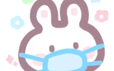 高清可爱的口罩卡通情侣头像一男一女图片