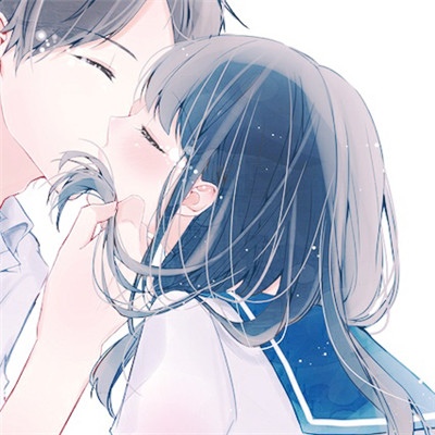 一对两张的唯美漫画情头图片 唯美情侣头像动漫高清
