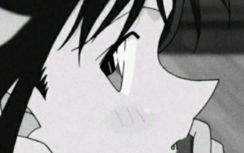 高清动漫男左女右情侣黑白头像图片 黑白动漫情侣头像一男一女