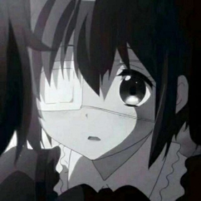 高清动漫男左女右情侣黑白头像图片 黑白动漫情侣头像一男一女