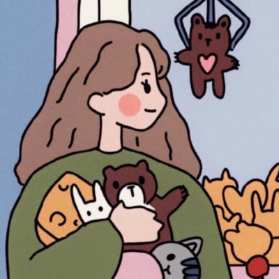 高清超萌的可爱卡通情侣头像一男一女图片