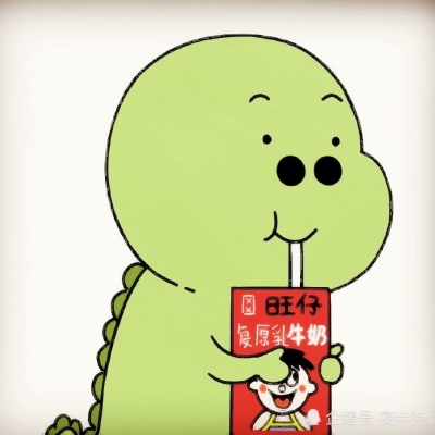 高清超萌可爱绿色的小恐龙情侣头像 小恐龙情侣头像一左一右