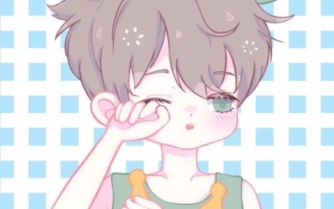 高清情头动漫一男一女图片
