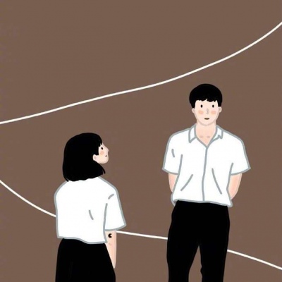高清温暖的男女头像两个一起的动漫图片