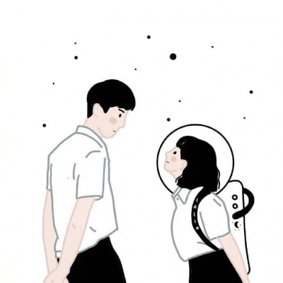 高清温暖的男女头像两个一起的动漫图片