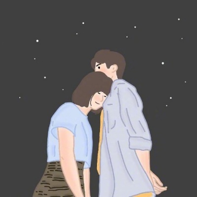 高清温暖的男女头像两个一起的动漫图片