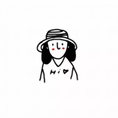 高清好看的简笔画情头图片 简约情侣头像一男一女
