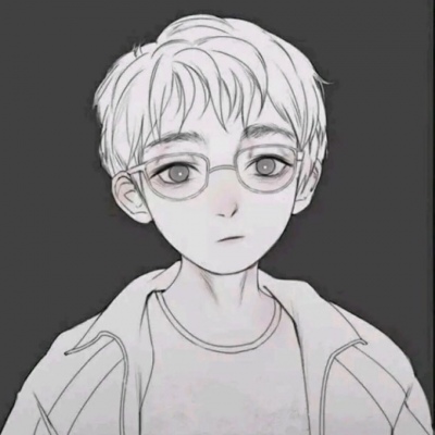 高清优质黑白的动漫情头图片 黑白情头一男一女动漫