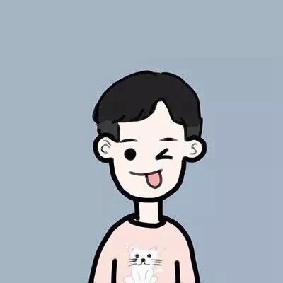 高清可爱的手绘单人情侣头像一对一人一张 情侣头像手绘抖音