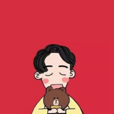 高清可爱的手绘单人情侣头像一对一人一张 情侣头像手绘抖音