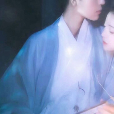 古风汉服真人情侣头像,高清一对两张的古风古装情头真人图