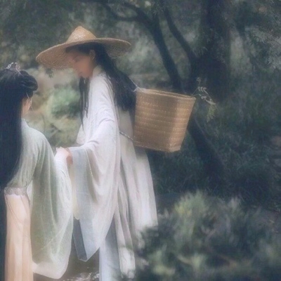古风汉服真人情侣头像,高清一对两张的古风古装情头真人图