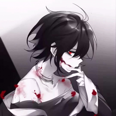 丧系漫画情侣头像动漫黑白,带血的超好看丧动漫情侣头像图片