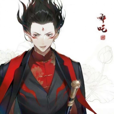 高清动漫的哪吒敖丙头像一对两张 哪吒敖丙cp情头图片