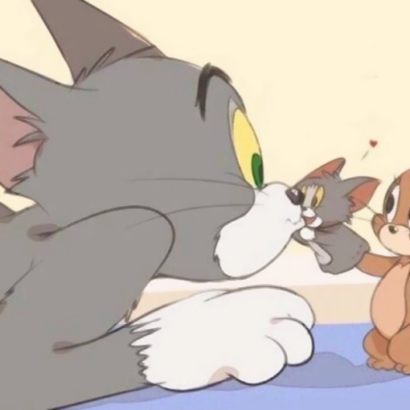 经典搞笑的猫和老鼠图片头像情侣 猫和老鼠情侣头像高清