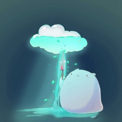 可爱简单卡通情头一对两张图片