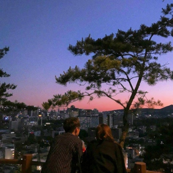 夕阳下的背影真幸福 情侣头像唯美浪漫背影
