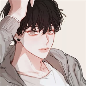 高清一男一女清新动漫情头图片 小清新情侣头像漫画