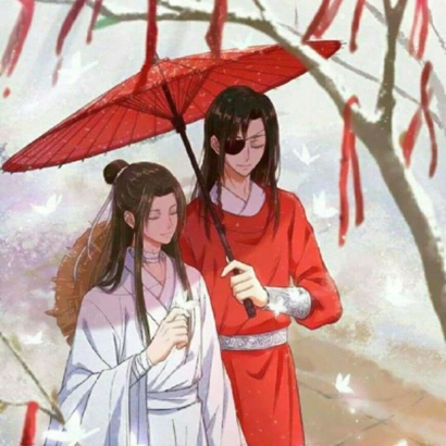 高清男男两人一张的天官赐福花怜情头 天官赐福花怜情侣头像