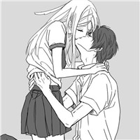 两人一张的漫画情侣吻照头像图片 情侣头像动漫吻照