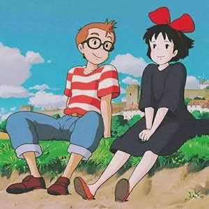 高清经典的动画片情侣头像一左一右图片 经典动画片情侣头像