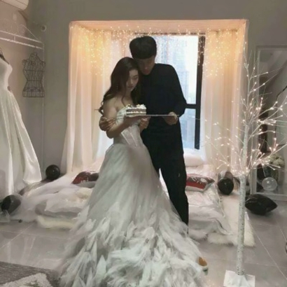 高清唯美穿婚纱的情侣头像一对两张 唯美结婚照头像